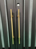 double wrought iron doors