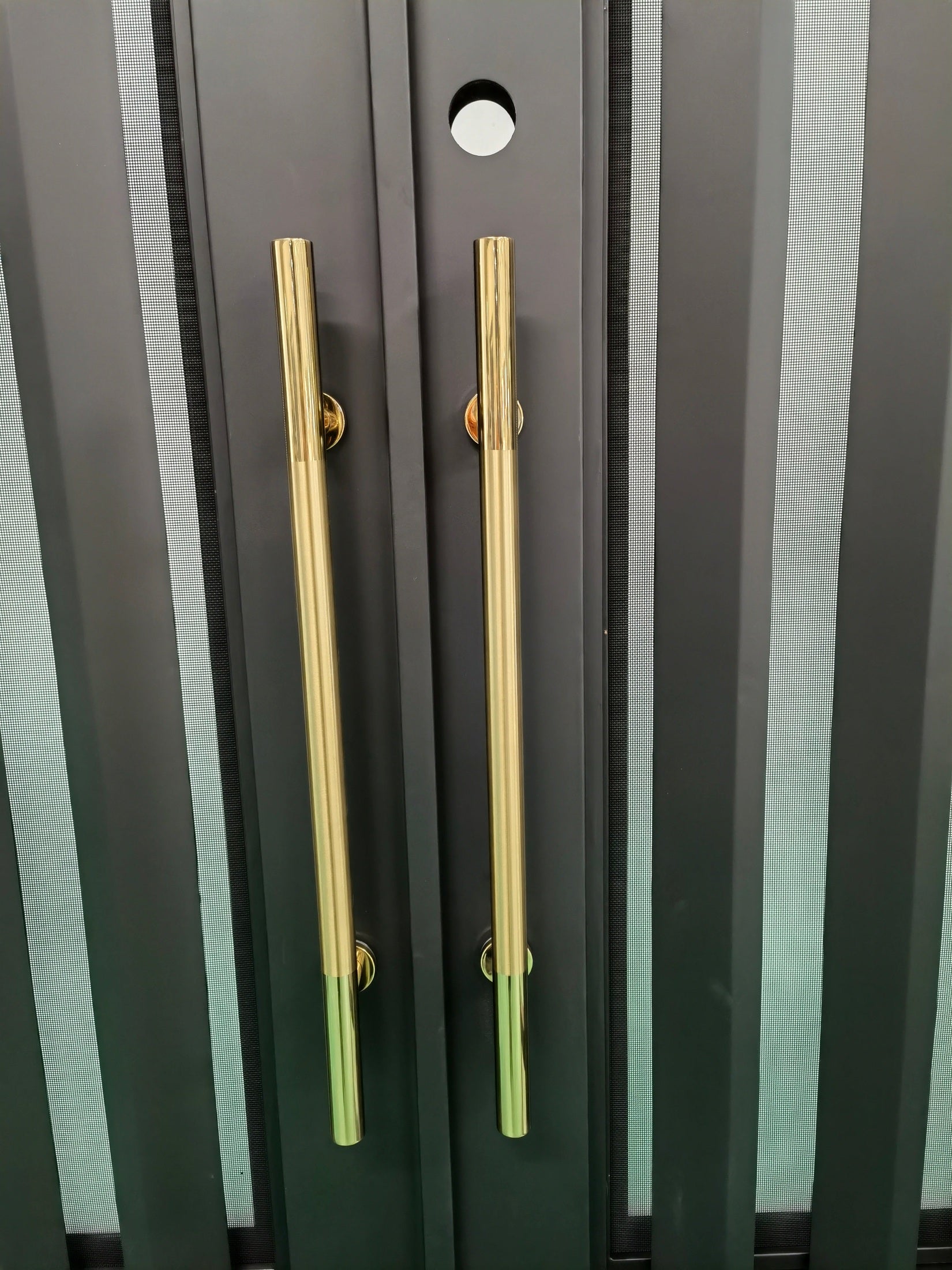 double wrought iron doors