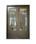 Modern Mirage Iron Double Front Door