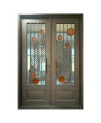 Modern Mirage Iron Double Front Door