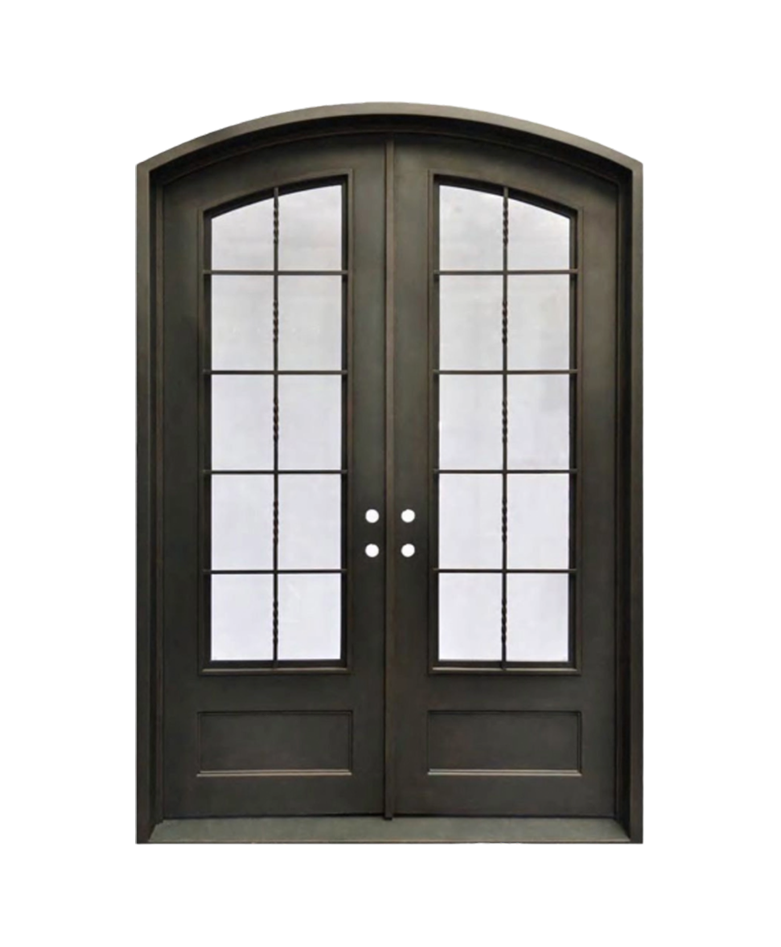 Saville Arch Iron Double Front Door