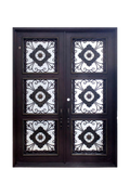 Victorian Garden Double Iron Door – Botanical Iron Design with Regal Detailing
