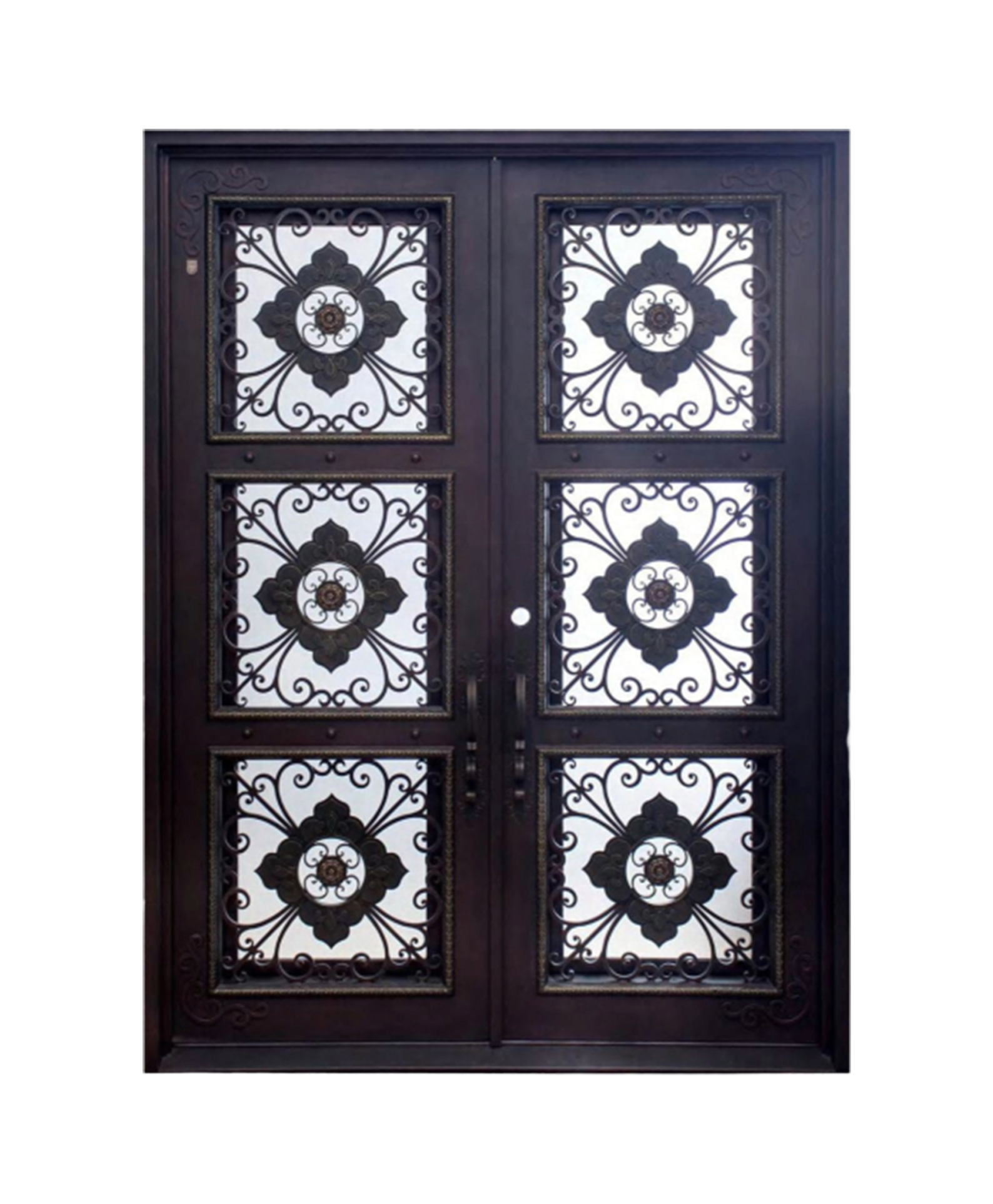 Victorian Garden Iron Double Front Door