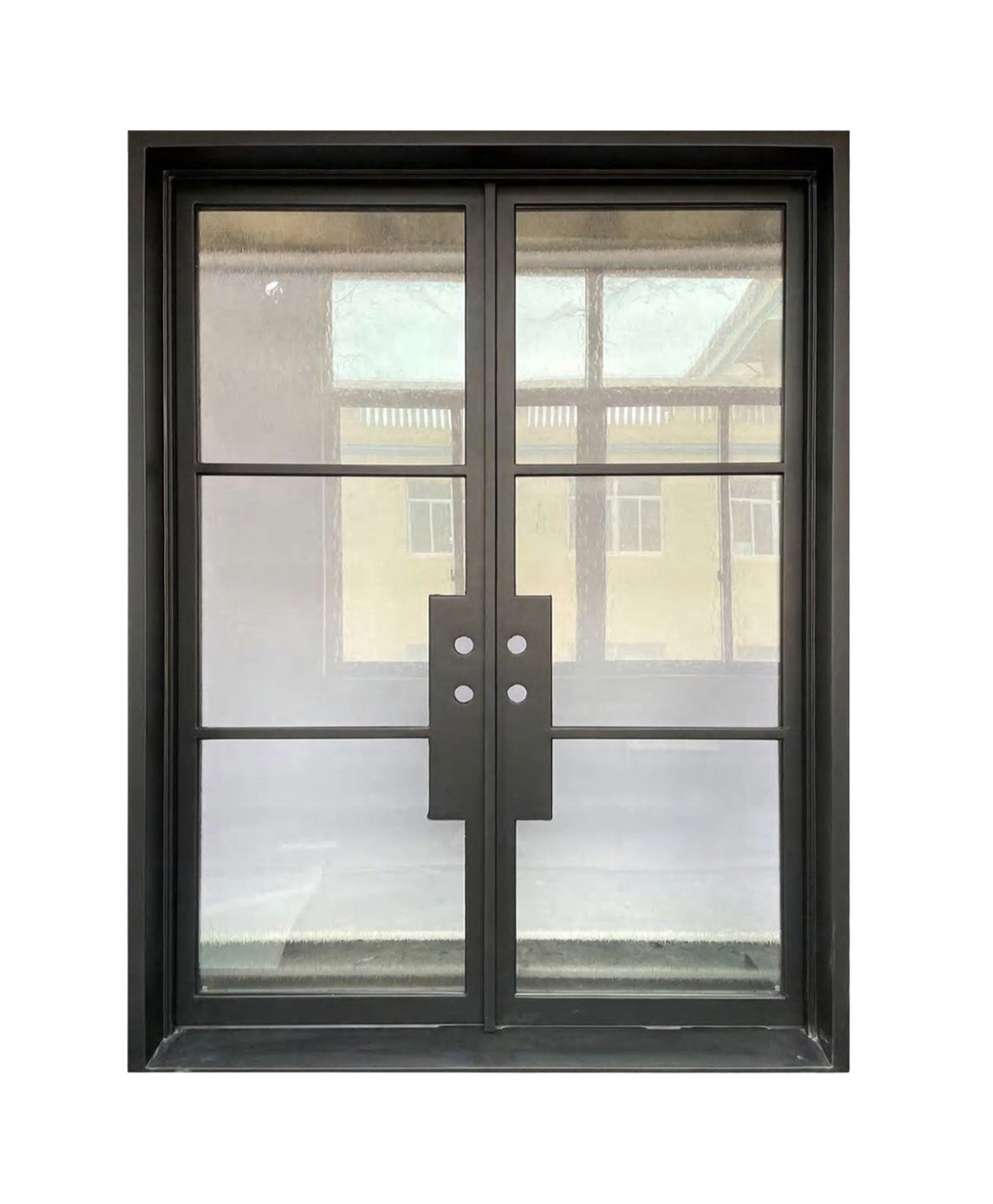 Soho Grid Iron Double Front Door