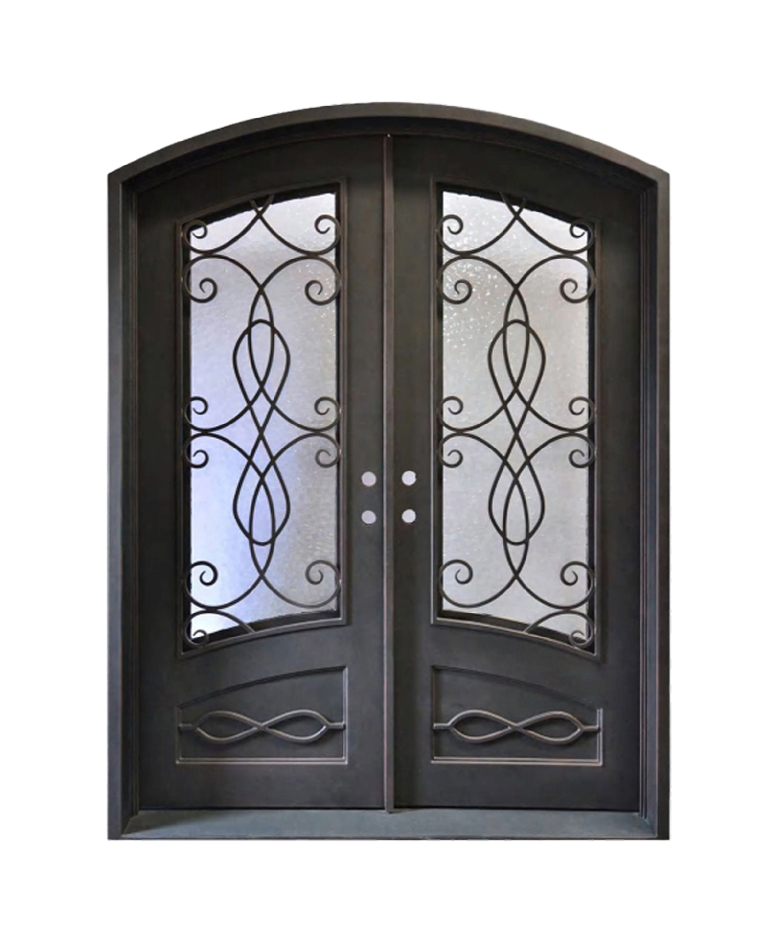 Valencia Scroll Iron Double Front Door