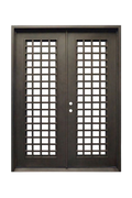 Castellan Grid Iron Door – Industrial Iron Door with Grid Design