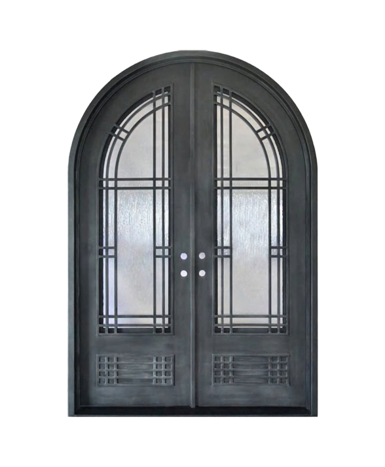 Astoria Arch Iron Double Front Door