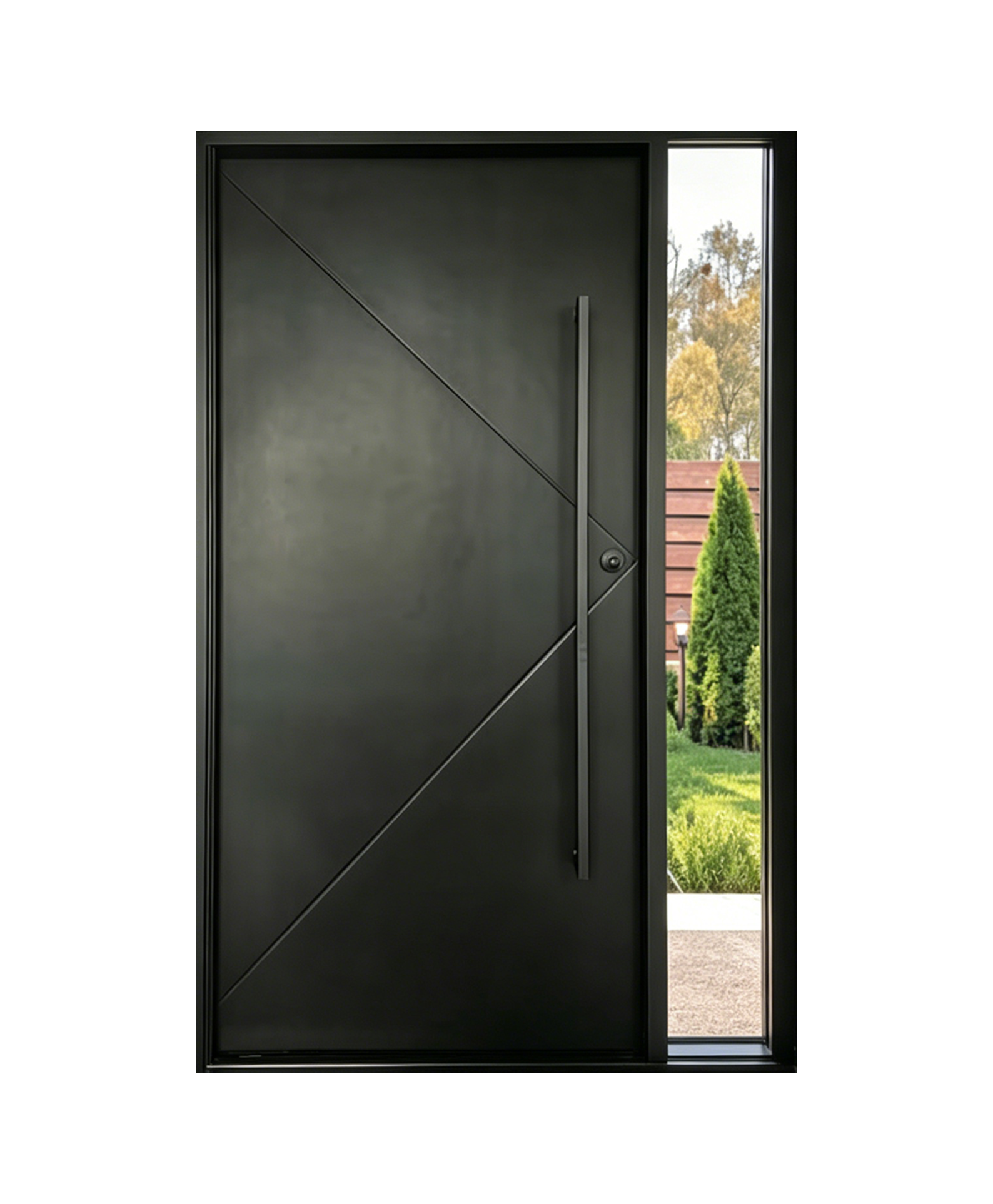Obsidian Iron Single Front Door