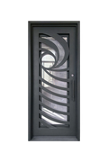 Vortex Single Iron Door – Spiraling Iron Design with Timeless Appeal