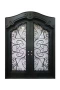 Cordoba Filigree Double Iron Door – Elegant Curves and Symmetry in Custom Ironwor