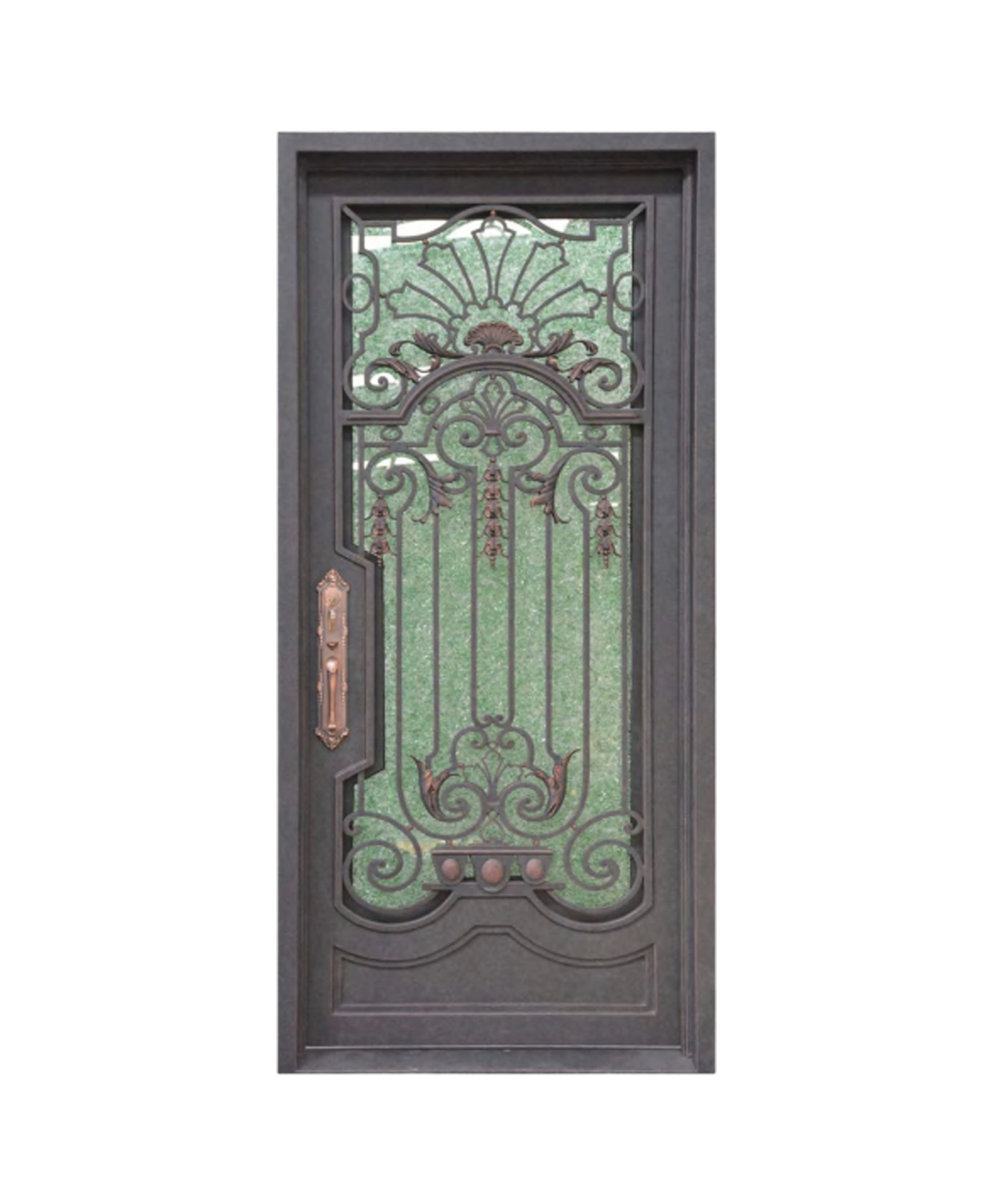Belle Époque Wrought Iron Single Front Door