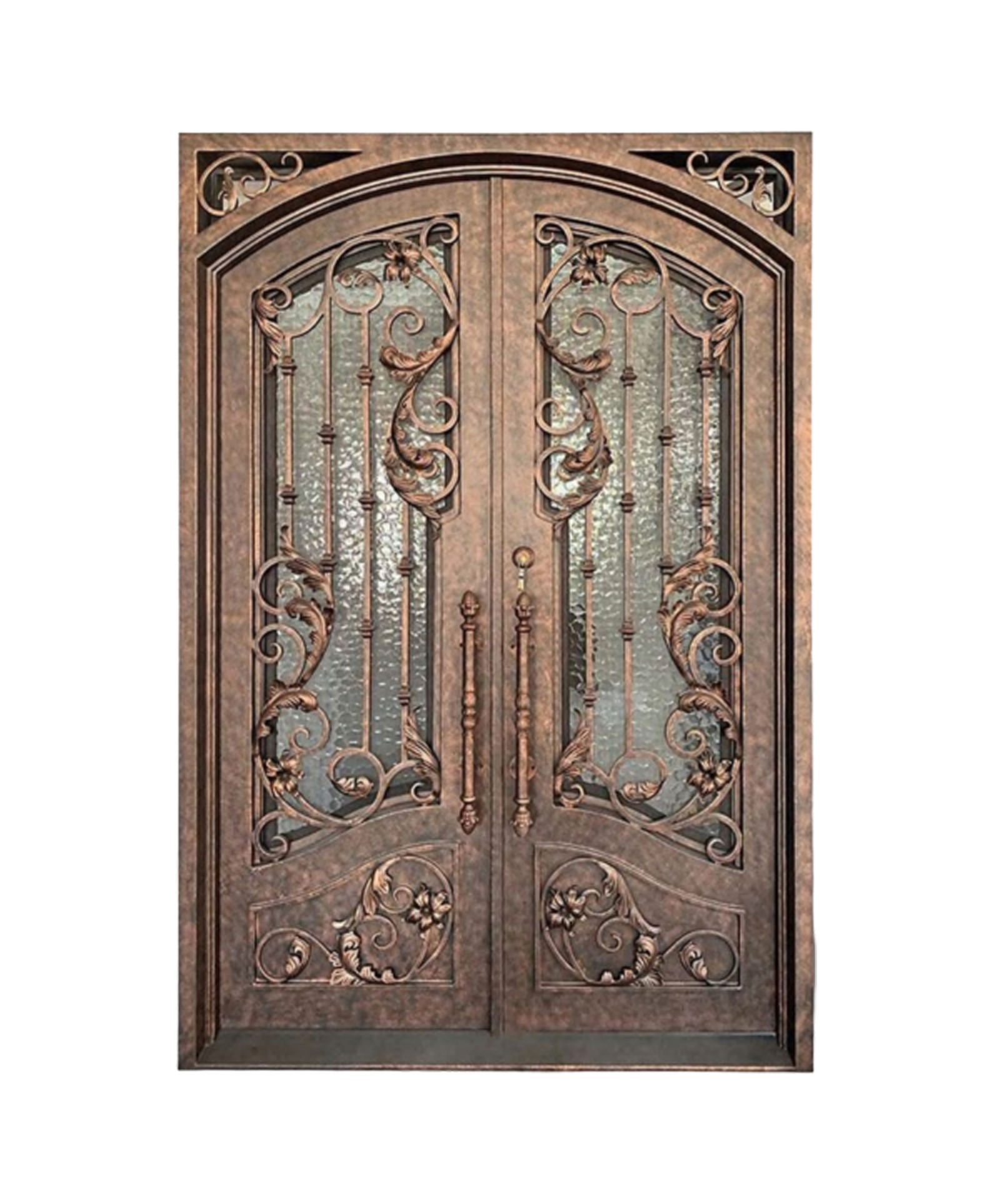 Gilded Vine Iron Double Front Door