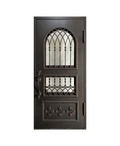Regency Lattice Iron Arched Single Front Door