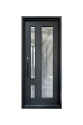 Parallel View Single Iron Door – Custom Iron Door Design for Modern Clean Lines