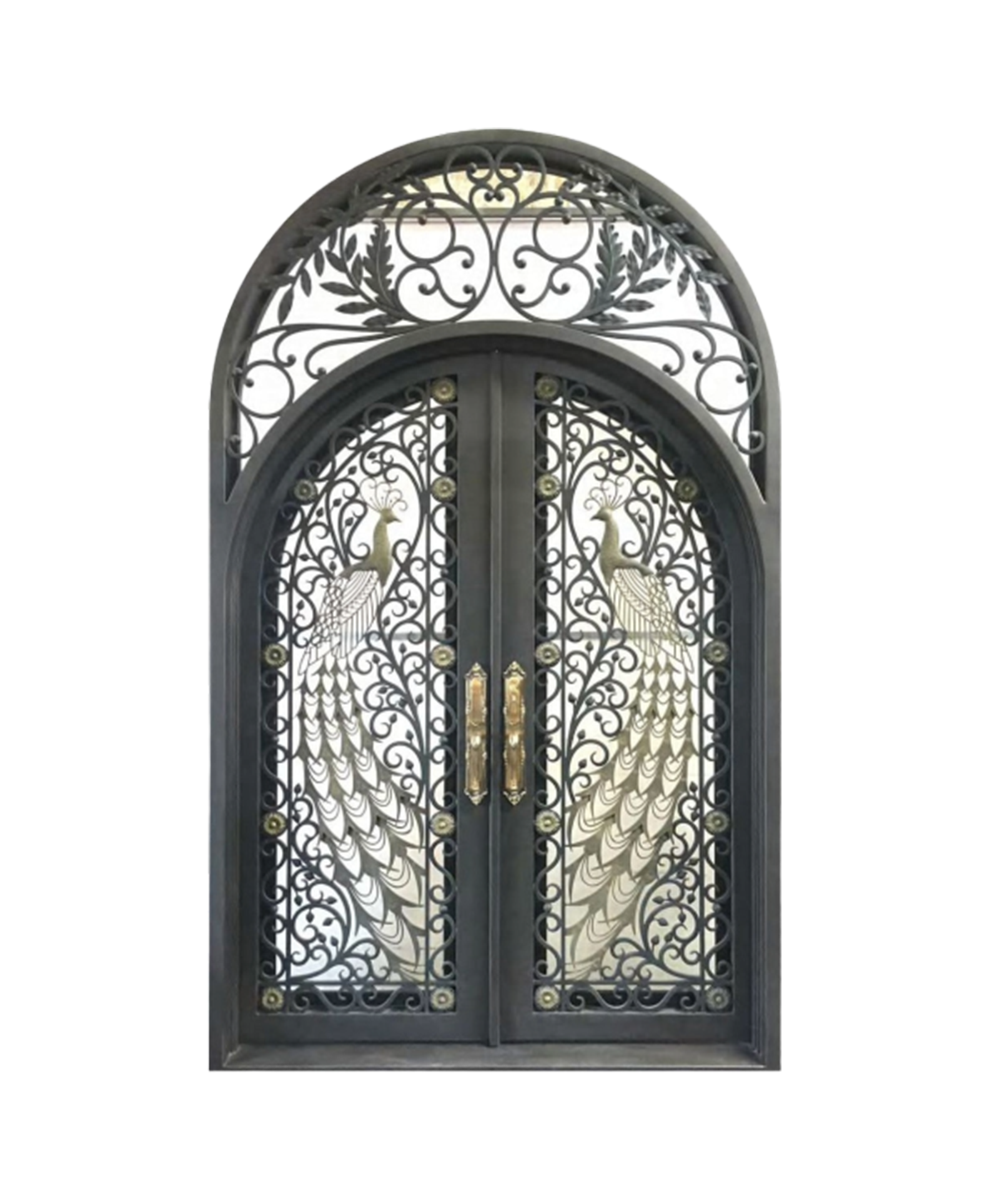 Regal Quill Iron Double Front Door