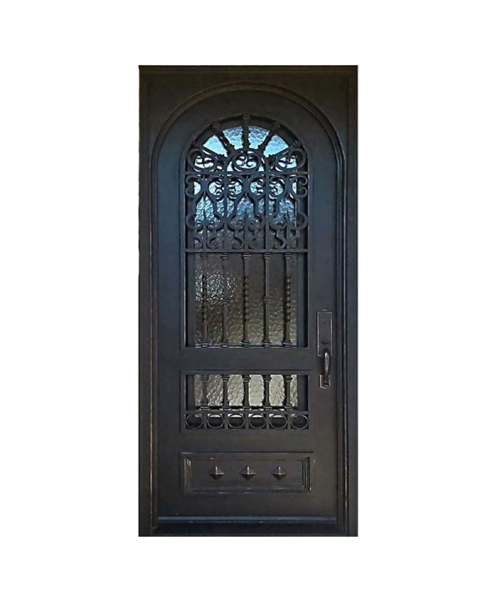 Wellington Arched Iron Single Front Door