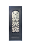 Castile Single Iron Door – Regal Symmetry and Custom Ironwork