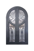Basket Weaver Double Iron Door – Organic Ironwork with Elegant Arch
