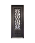 Magnolia Noir Iron Single Front Door
