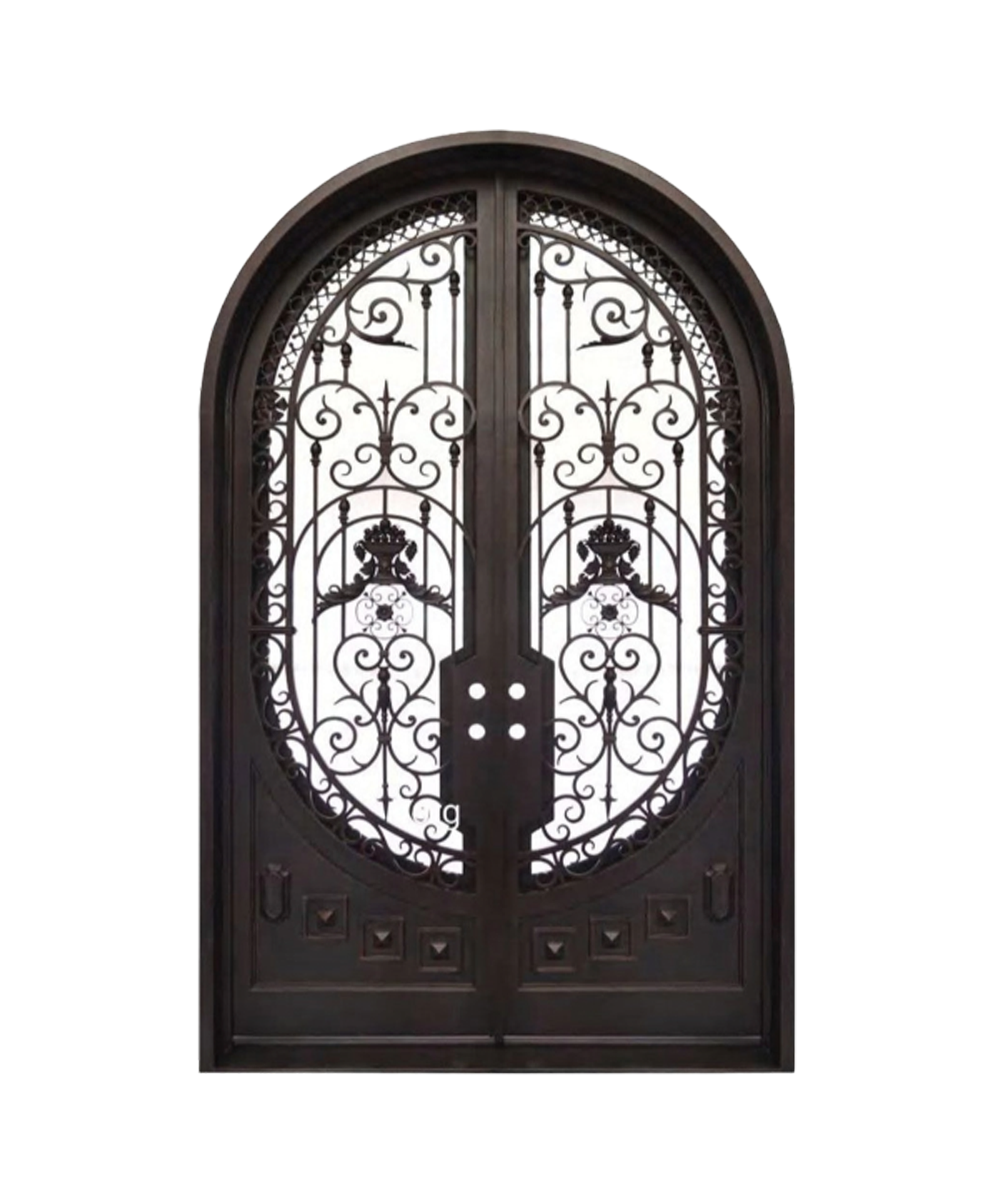 Iron Orchid Archway Double Front Door