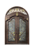 Ornate Fleur Iron Door – Luxury Handcrafted Iron Door with Decorative Floral Design