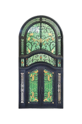 Venetian Spring Double Iron Door – Romantic Curves and Ornate Iron Design