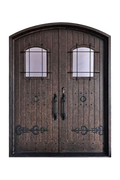 Highland Knight Double Wrought Iron Door – Traditional Iron Design for Grand Entrances