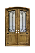 Sonora Rustic Double Iron Door – Earthy Iron Design with Soft Arch