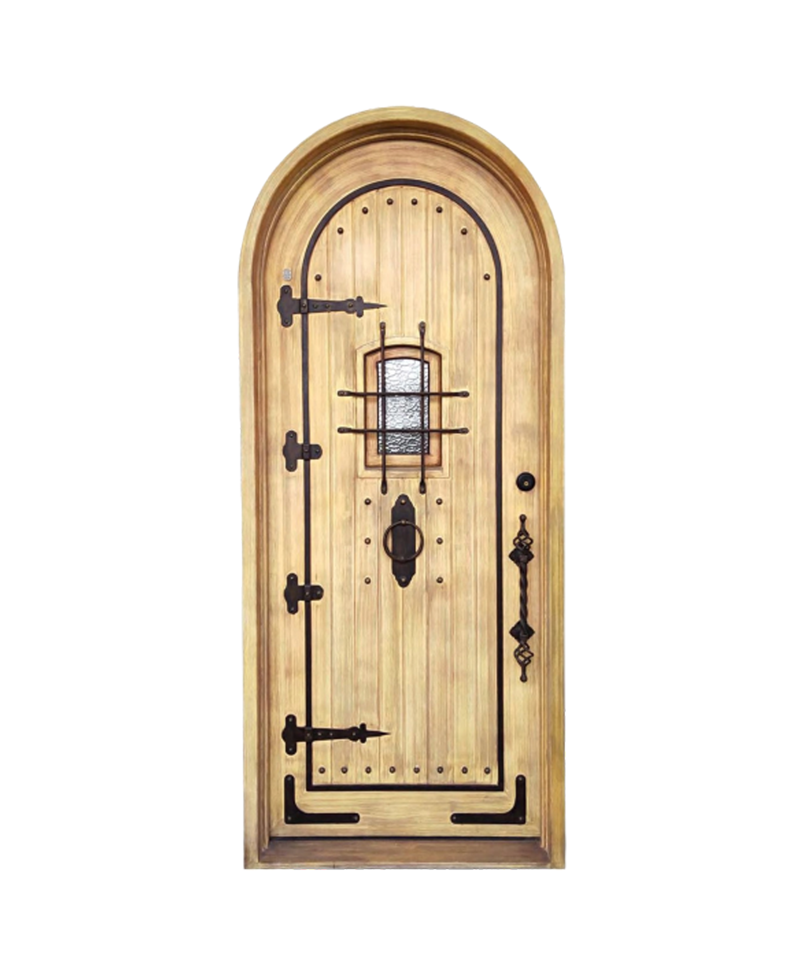 Glenwood Arch Iron Single Front Door