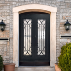 Garden Stairwell Iron Double Front Door