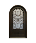 Ivy Crest Arched Iron Single Front Door