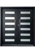 Broadway Double Iron Door – Bold Geometric Iron Design for Industrial Spaces