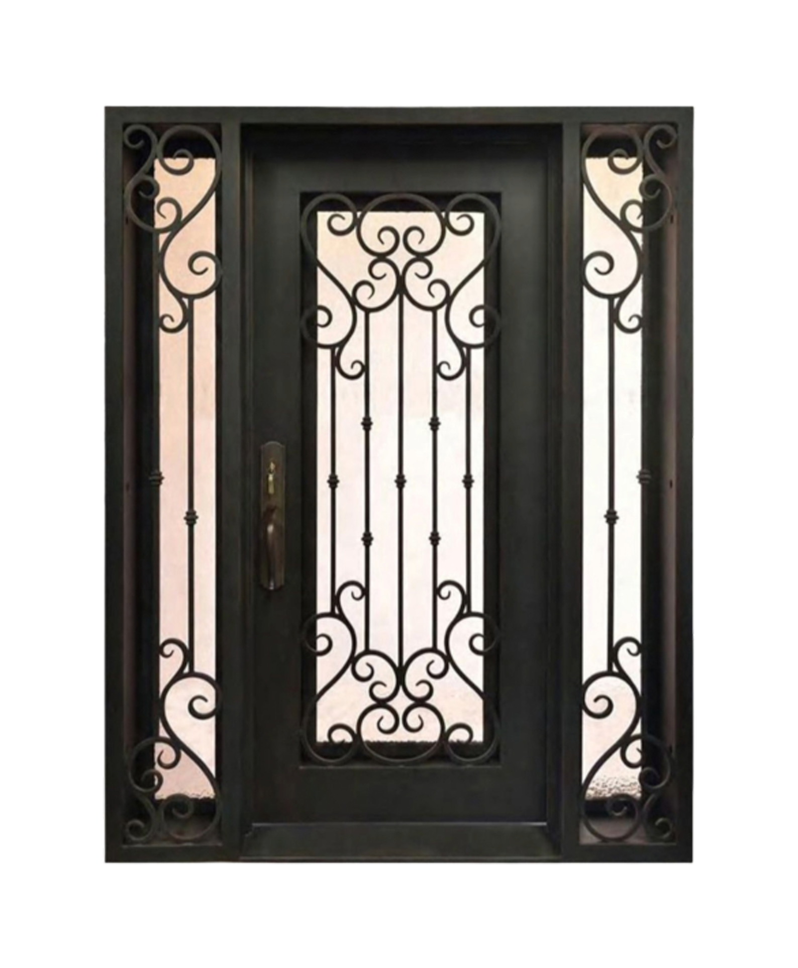 Ornate Sienna Iron Single Front Door