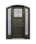 Linear Luxe  Iron Single Front Door
