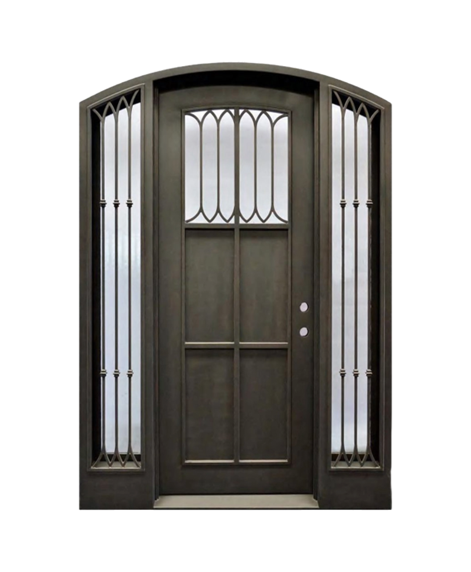 Linear Luxe  Iron Single Front Door