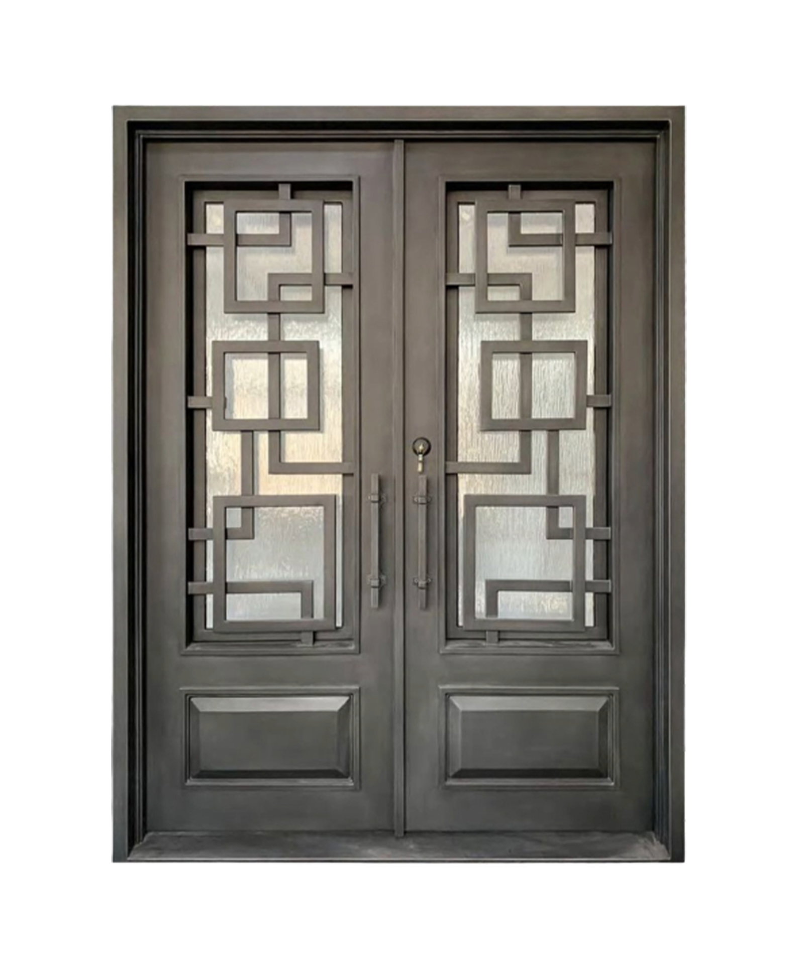Imperial Maze Iron Double Front Door
