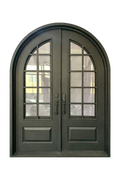 Montclair Arch Double Iron Door – Elegant Iron Arch Design for Grand Entrances