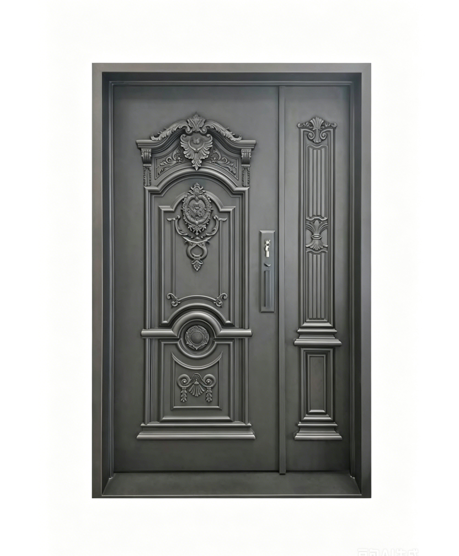 Monarch Iron Front Door With Sidelights