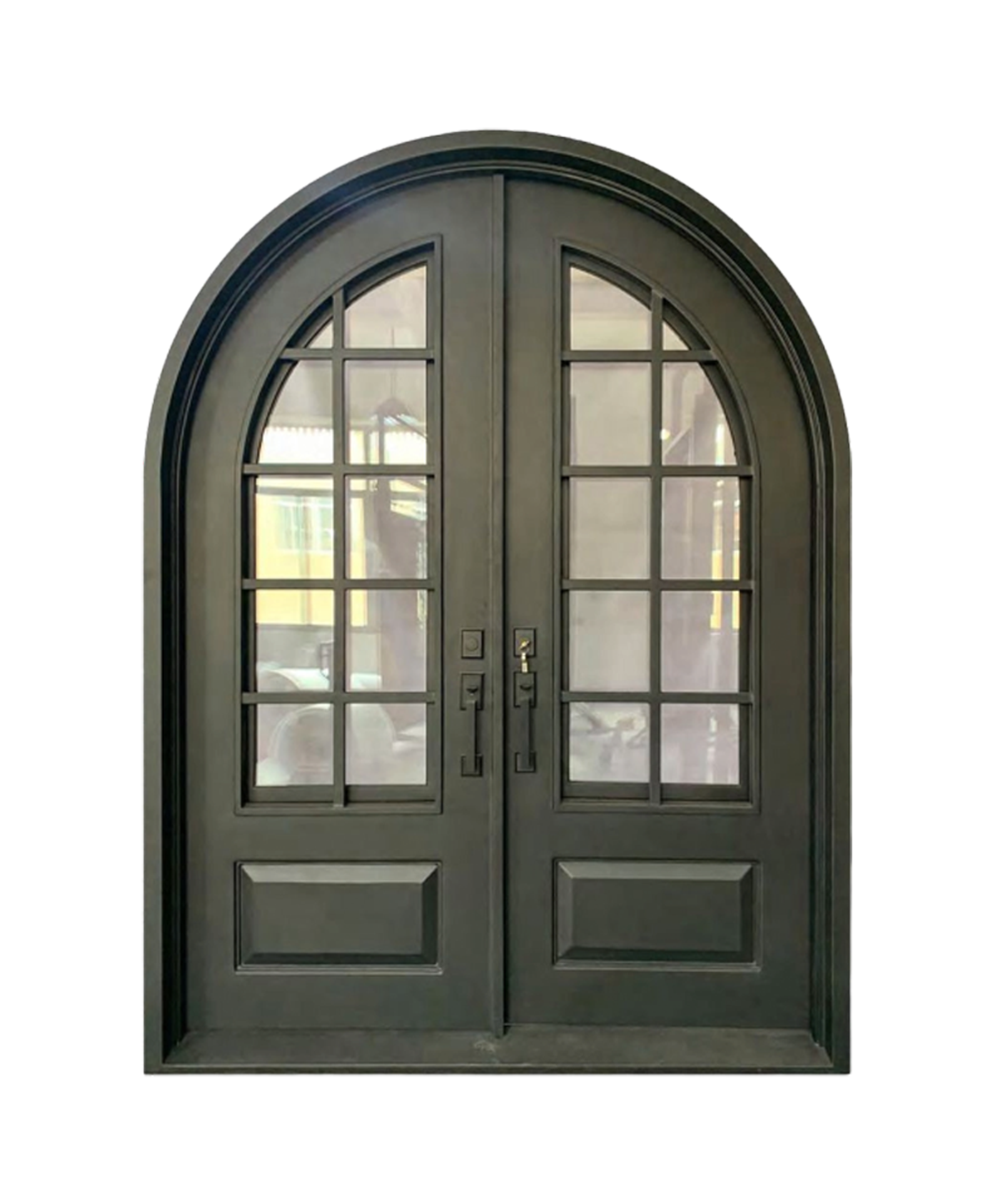 Montclair Arch Iron Double Front Door