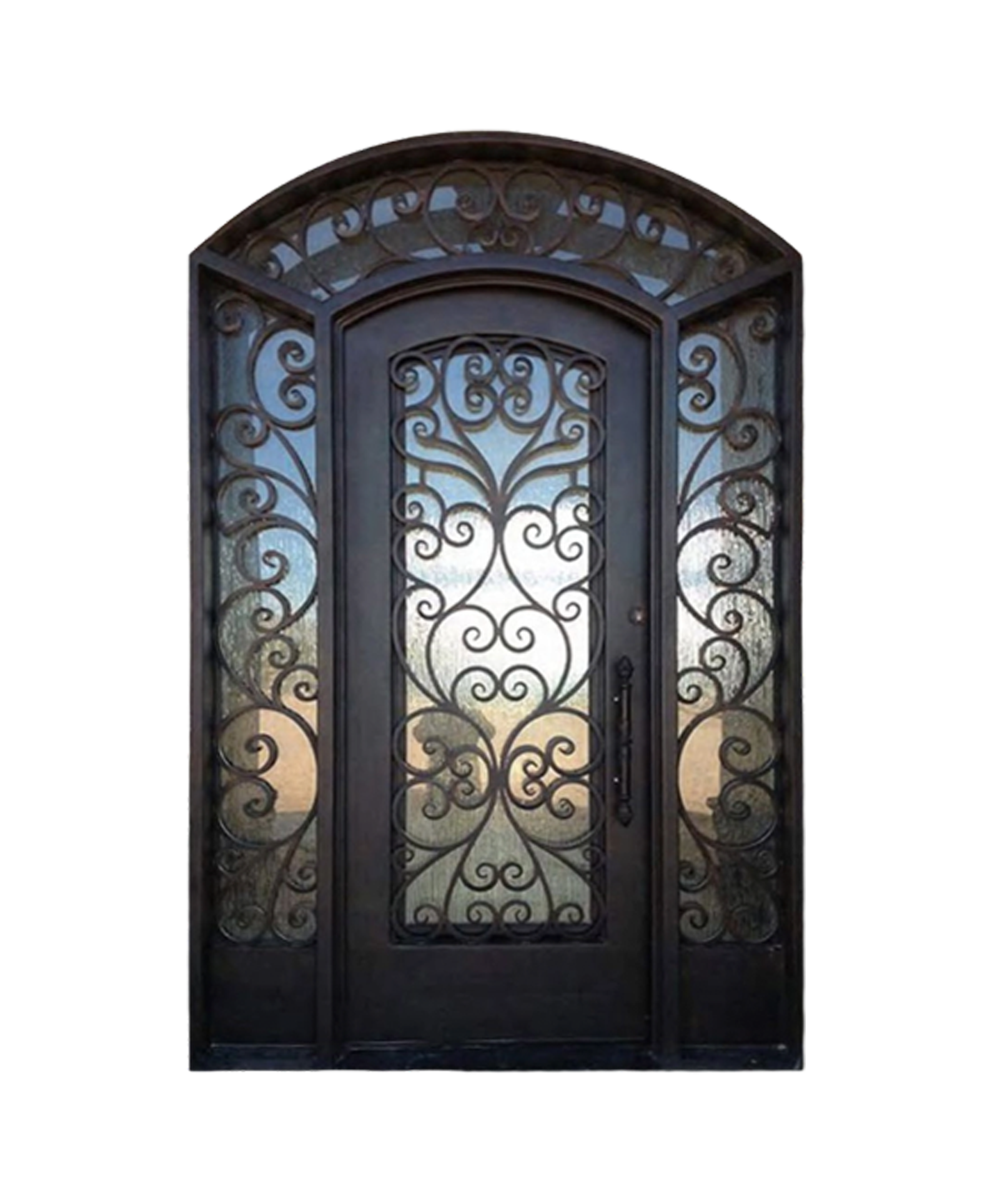 Savoy Arched  Iron Single Front Door