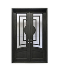 Labyrinth Iron Double Front Door