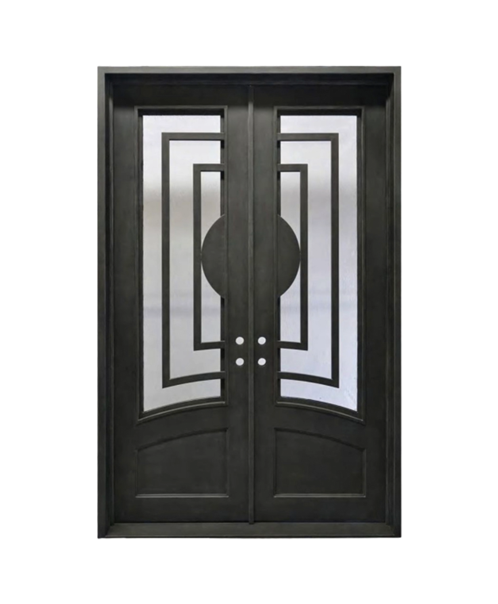 Labyrinth Iron Double Front Door