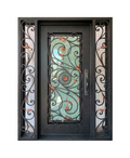 Bronze Laurel Iron Single Front Door