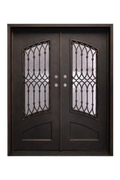 Manor Gate Double Iron Door – Grand Ironwork with Elegant Detailing