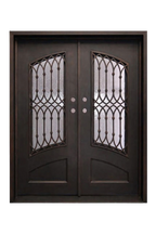 Manor Gate Double Iron Door – Grand Ironwork with Elegant Detailing