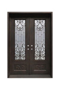 Elmwood Double Iron Door – Botanical Iron Design with Custom Features