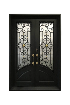 Gilded Flower Double Iron Door – Ornate Floral Design with Luxury Detailing