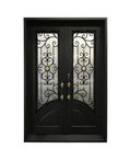 Gilded Flower Iron Double Front Door