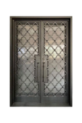Arpels Quatrefoil Double Iron Door – Symmetrical Ironwork with Ornate Detailing
