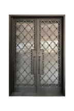 Arpels Quatrefoil Double Iron Door – Symmetrical Ironwork with Ornate Detailing